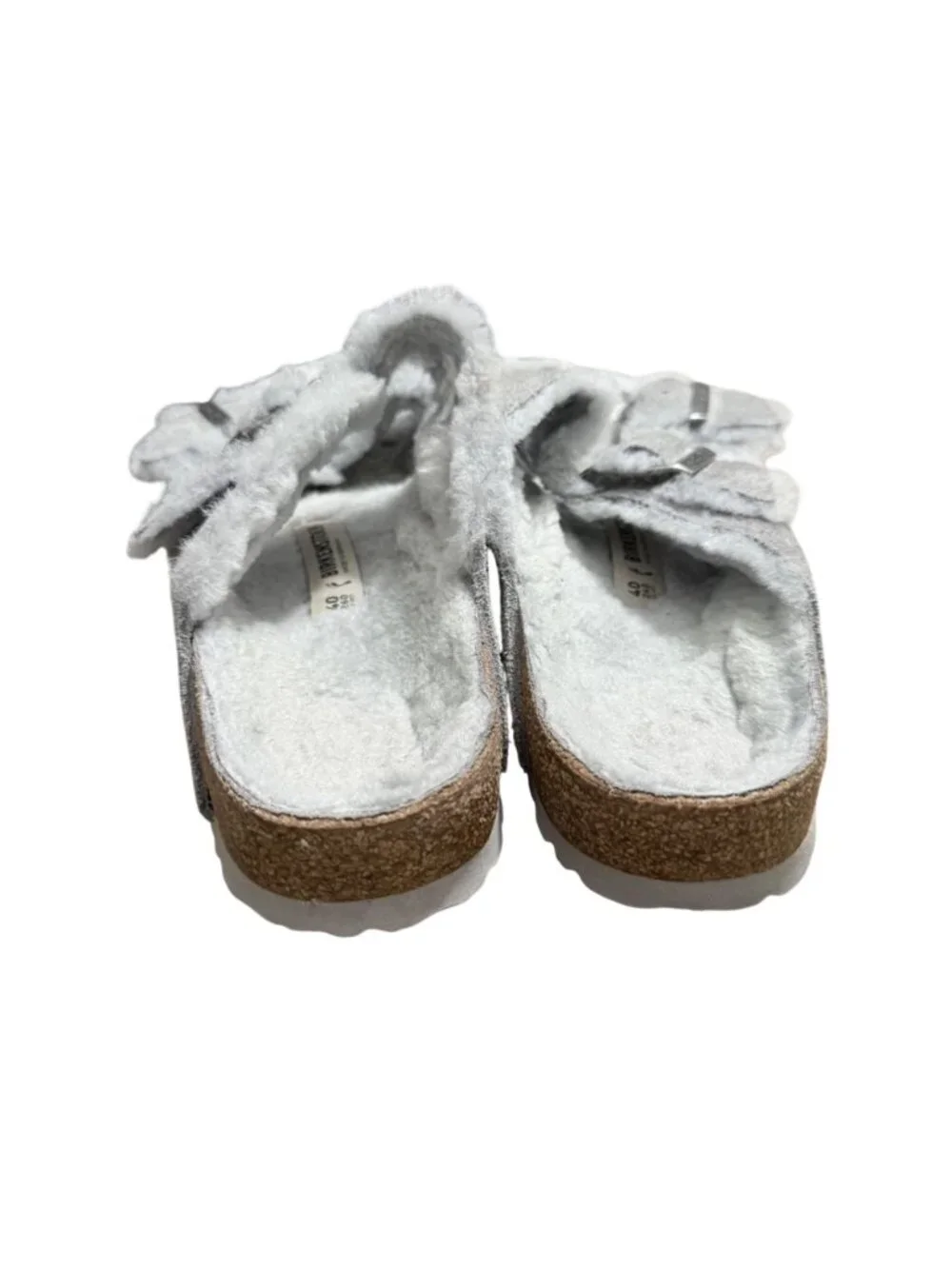 Birkenstock Arizona Shearling Suede Gray Sandals Womens Size 9